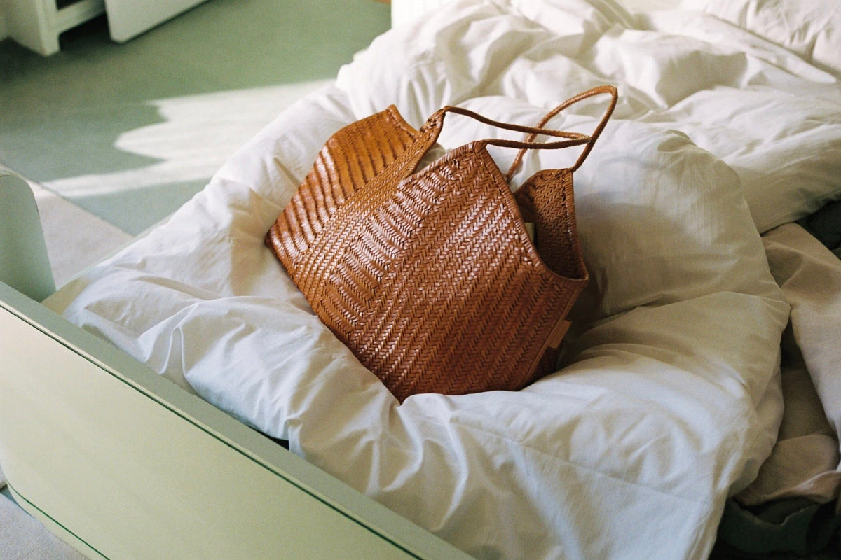 CALAJADE Leather shopper "MISU" L - black