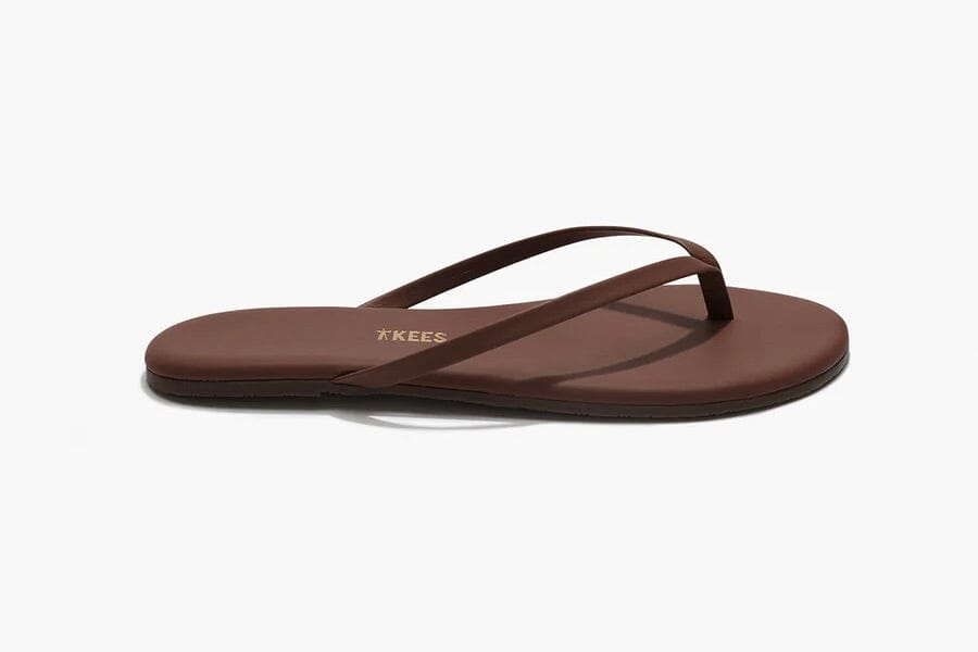 TKEES Leder Flip Flop "CLASSIC" cappuccino