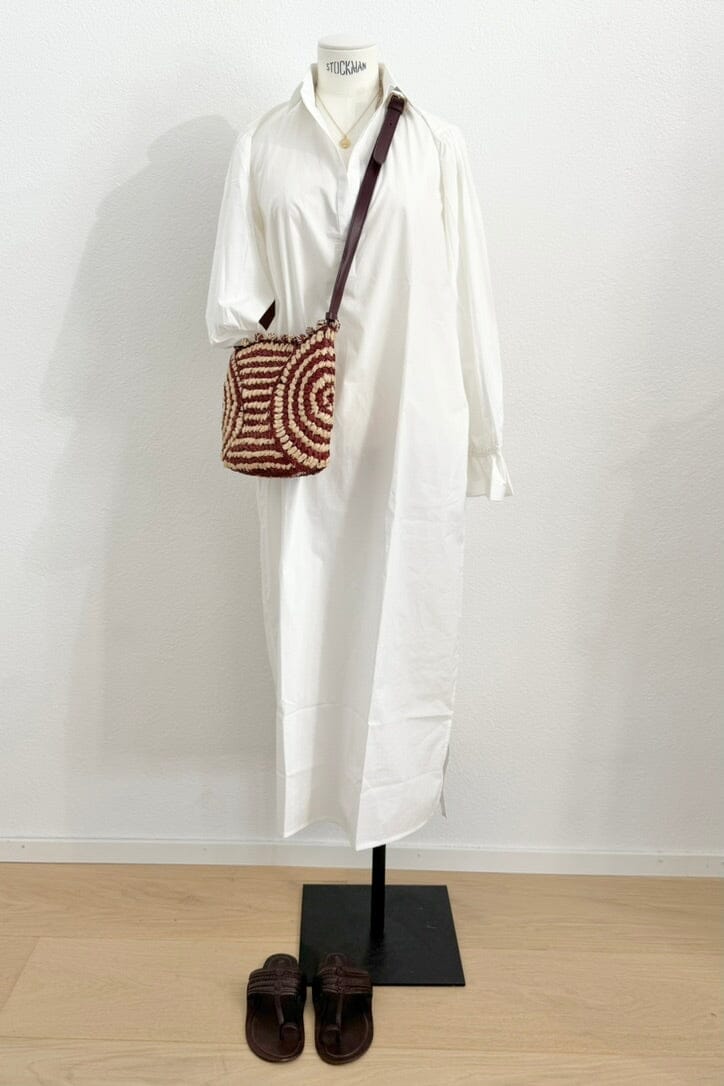 OWL Marrakech Long Shirtkleid "Reiki" langarm weiss