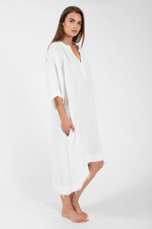 9seed - Tangier Caftan Dress weiss