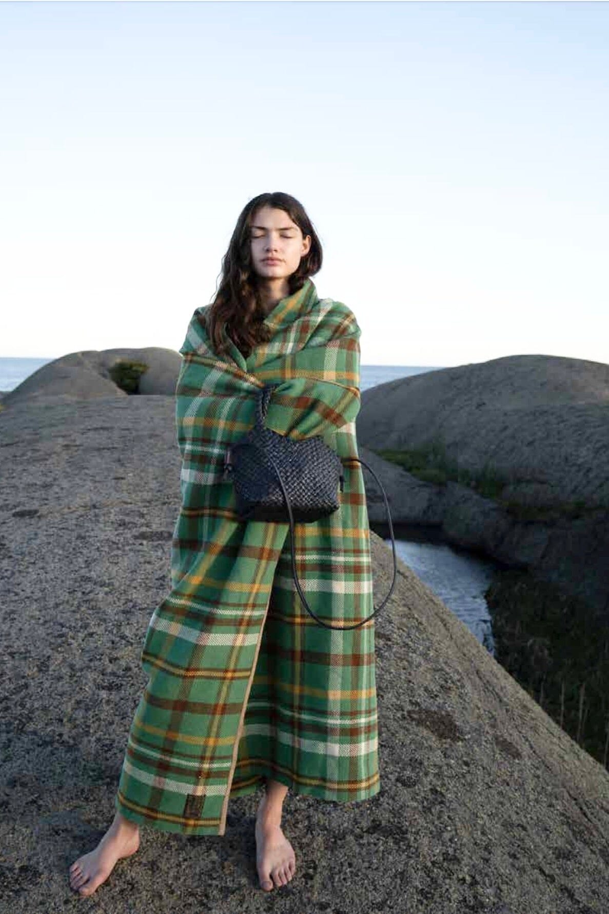 CALAJADE Leather shopper "MISU" MINI - black