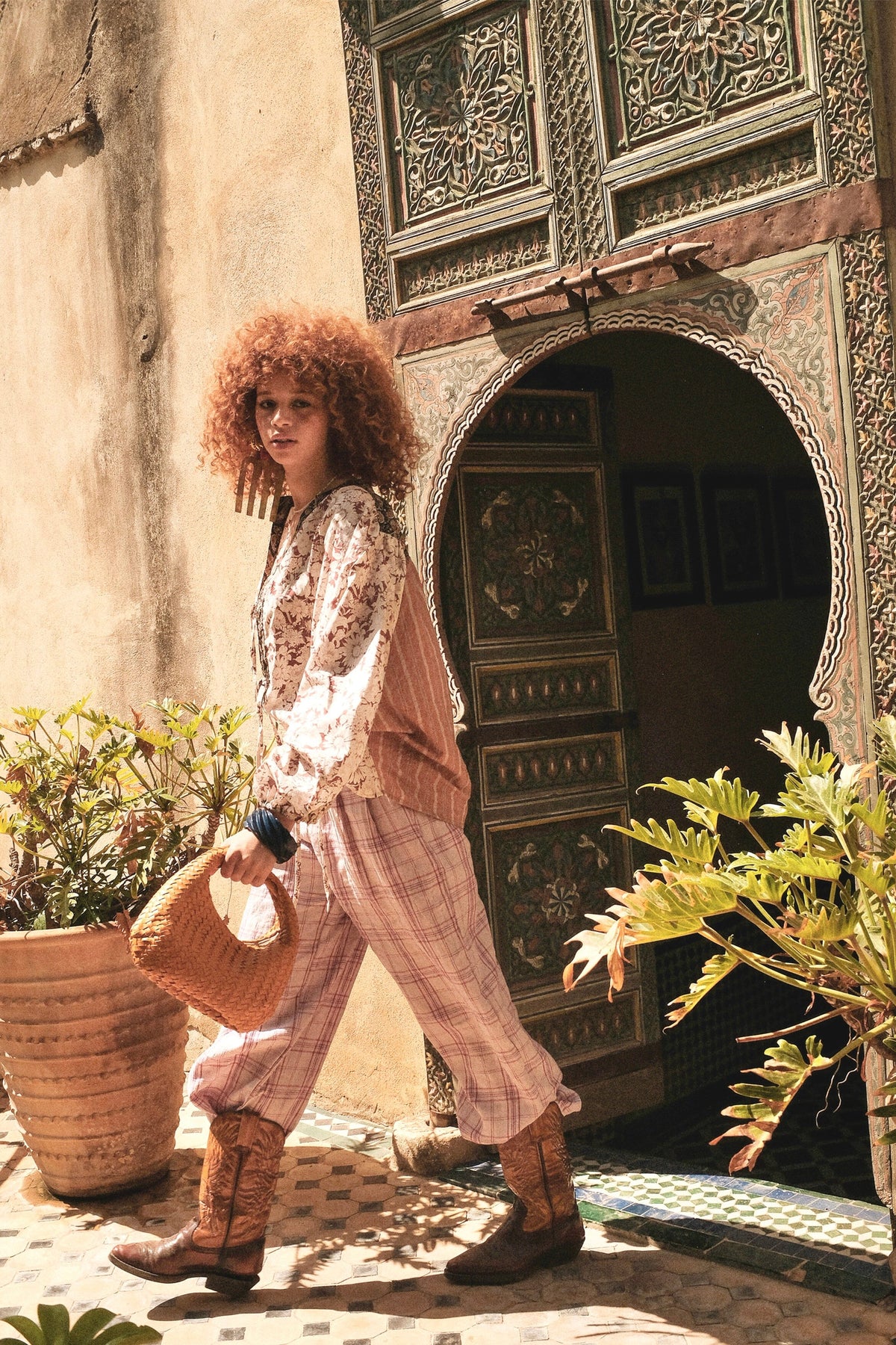 CLARAMONTE cotton blouse "Nina" patch black