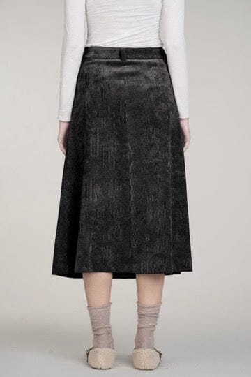 VIA MASINI Velourcord Jupe "CARA" just black