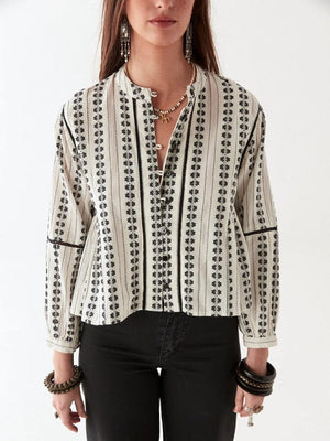 MAISON HOTEL Baumwollbluse "CONSUELITO" pearl jam