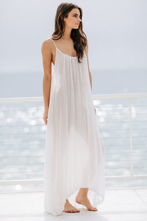 9seed - Tulum Cover up Dress - Gauze weiss