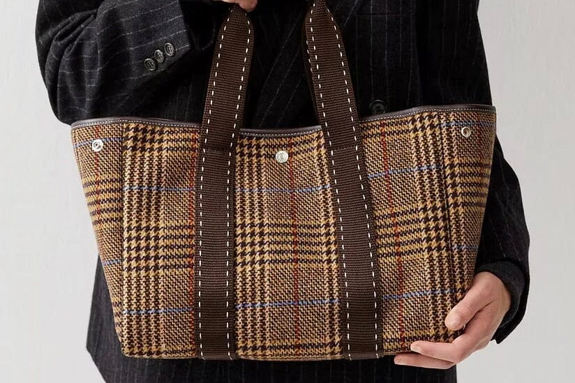 Flanneltasche "Traversée" medium chocolat carro
