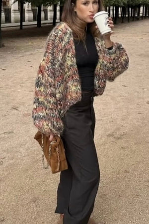 E WITH LOVE Handknit Jacke "JUNO" mix color