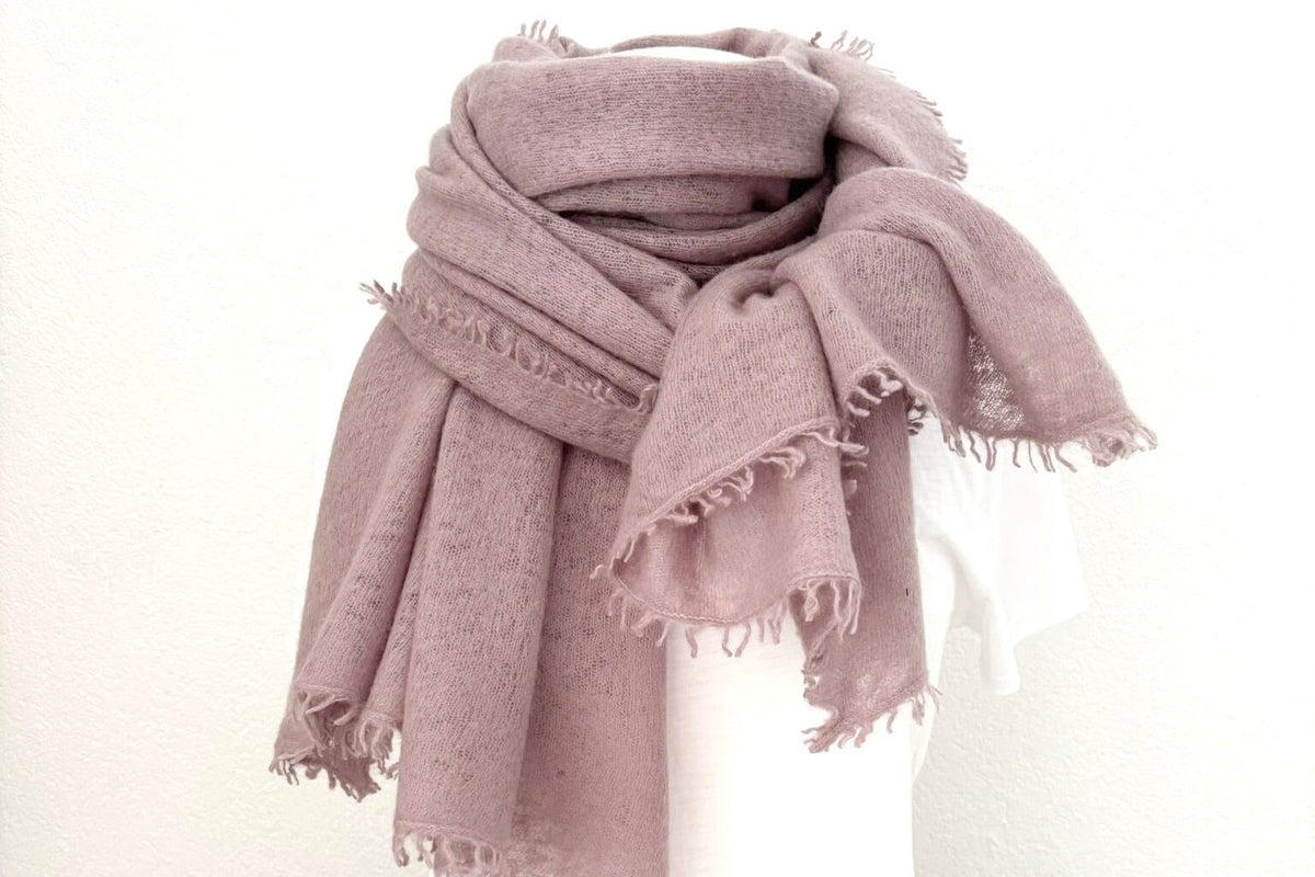 Choice by Réjane Rosenberger cashmere scarf gray méliert (MS-70027)