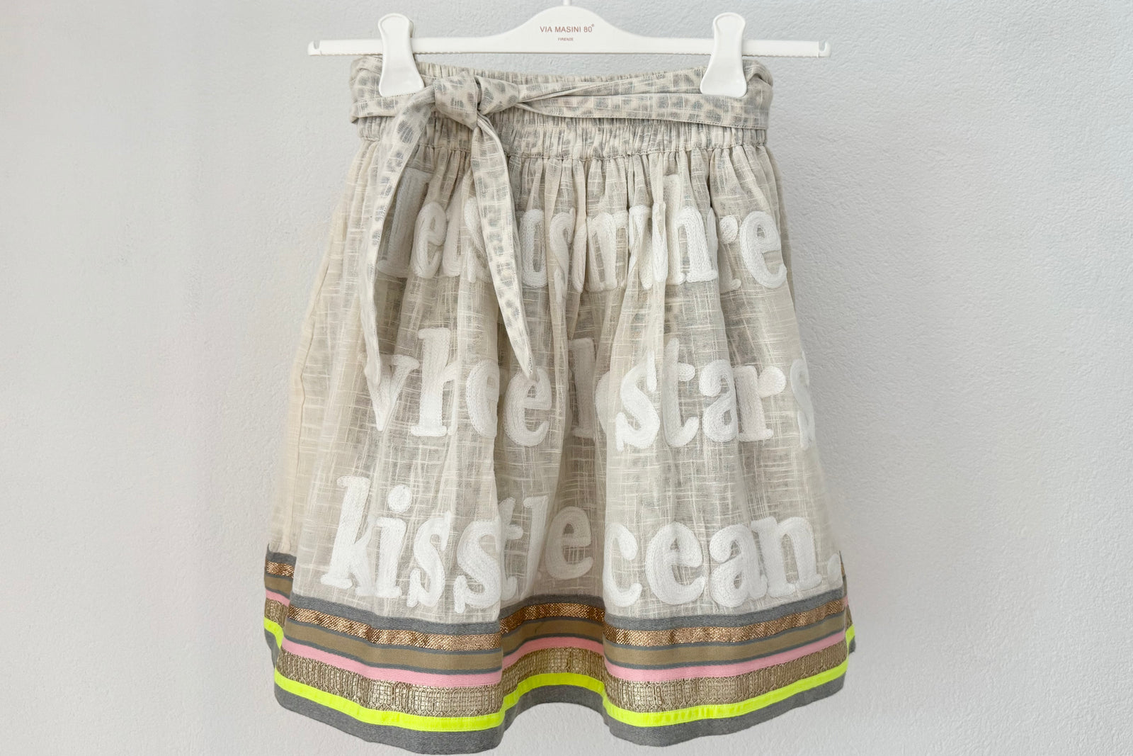 KARIEN BELLE Mini Skirt "POETRY" off-white