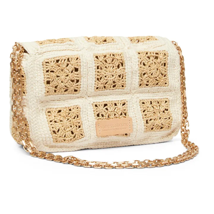 VANESSA BRUNO Raffiabag "Moon" raffia/croquet (C)