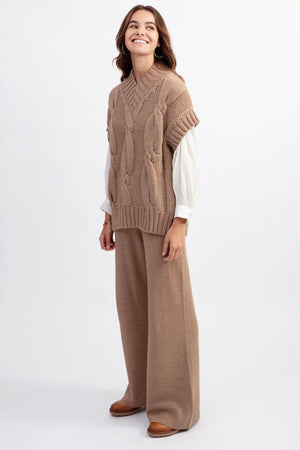 VIA MASINI Strickhose "Lia" caramel