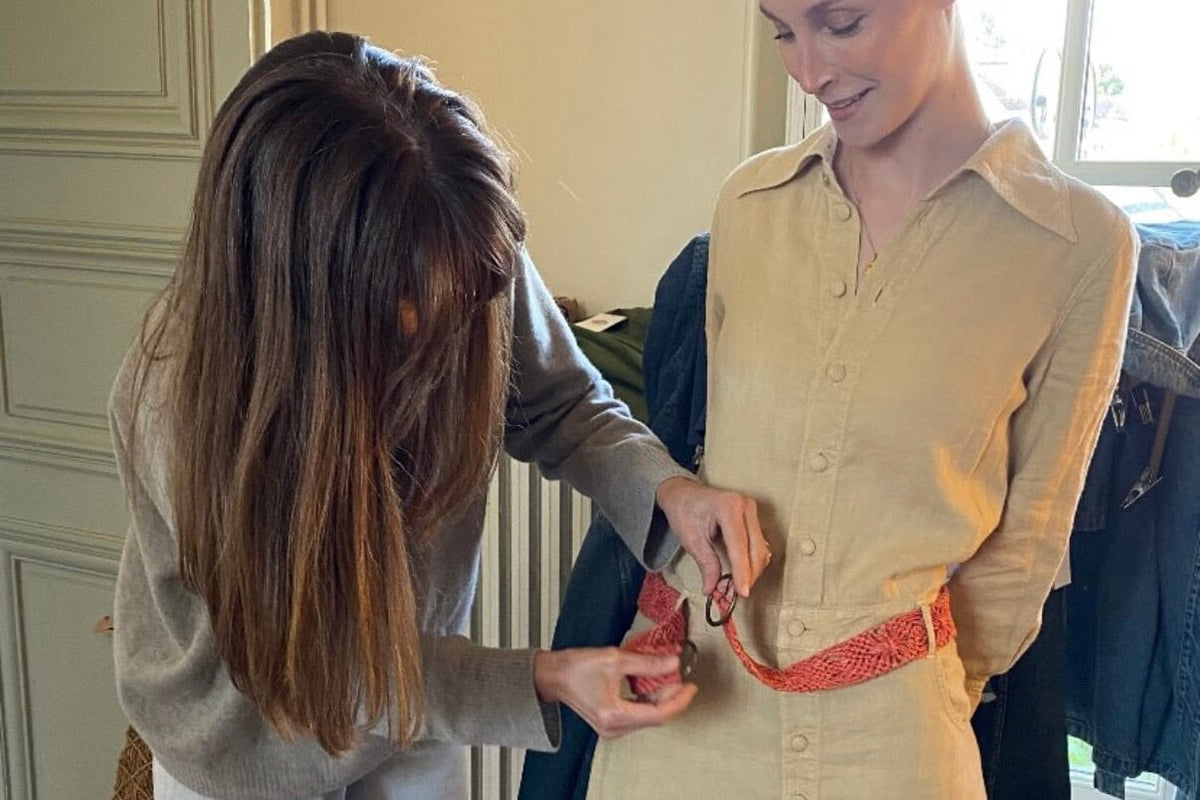 HAPPY HOUSE Jump Kleid "TROMPE L'Oeil" sand