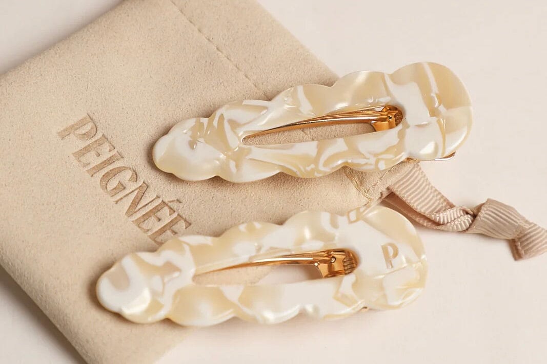 Peignée Paris Barettes "Signature" pop corn