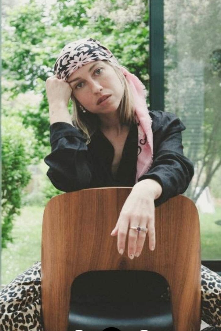 MAISON LECOMTE FLAMANT Wool/Seide "Scarf" rose