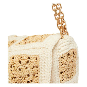 VANESSA BRUNO Raffiabag "Moon" raffia/croquet (C)