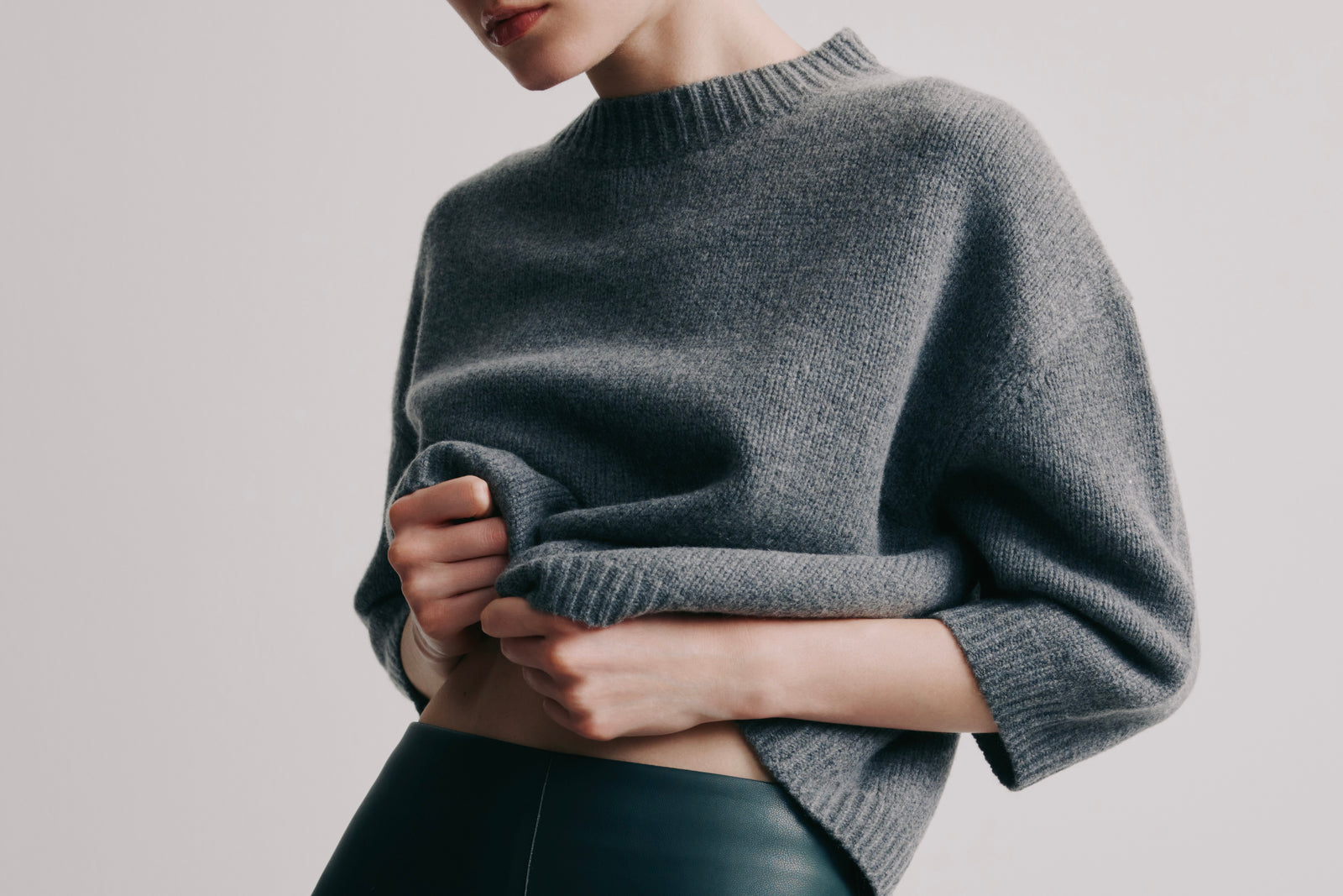 FFC Cashmere/Wool Sweater "Eden" anthra méliert