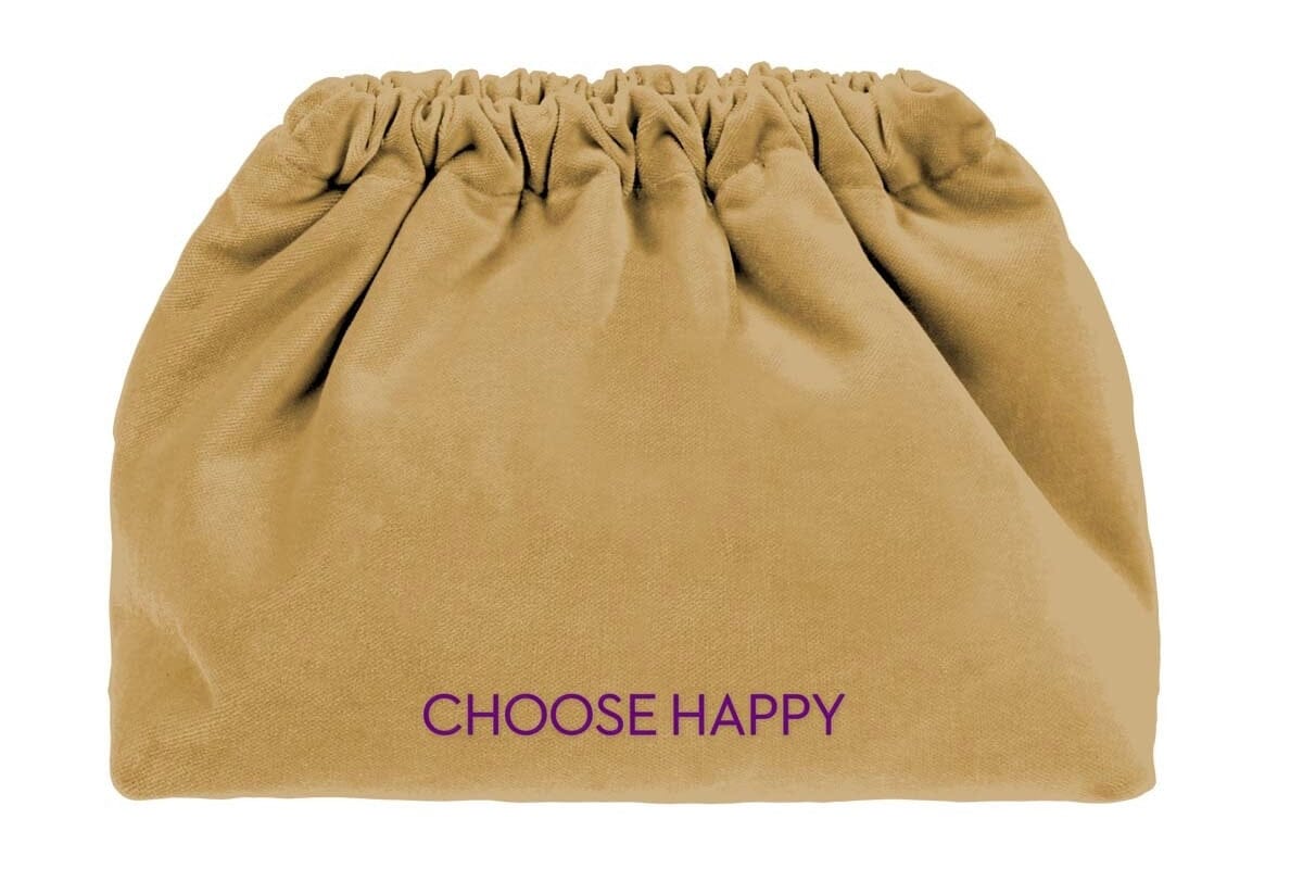Velvet Clutch "Choose Happy" von Sorbet Island