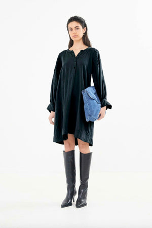 RABENS SALONER  Baumwollkleid "MINETTE" schwarz
