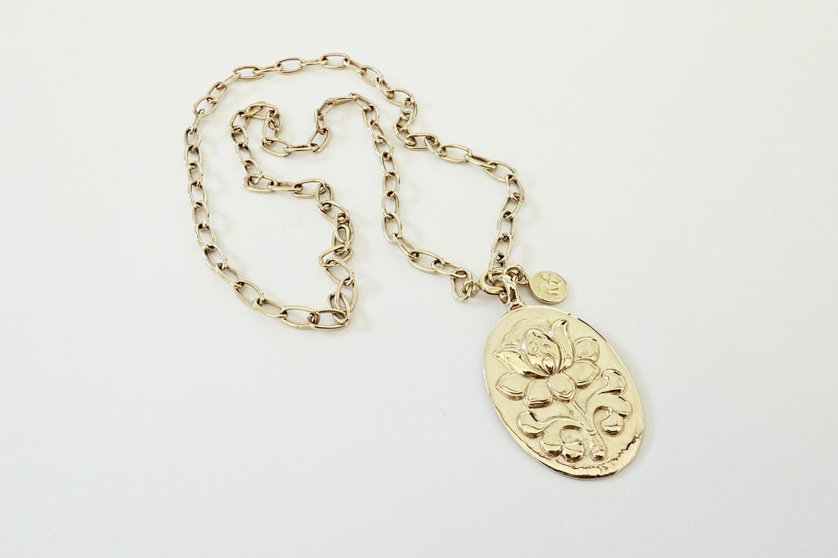 REJANE ROSENBERGER DESIGN Unikatkette "Lotus" oval