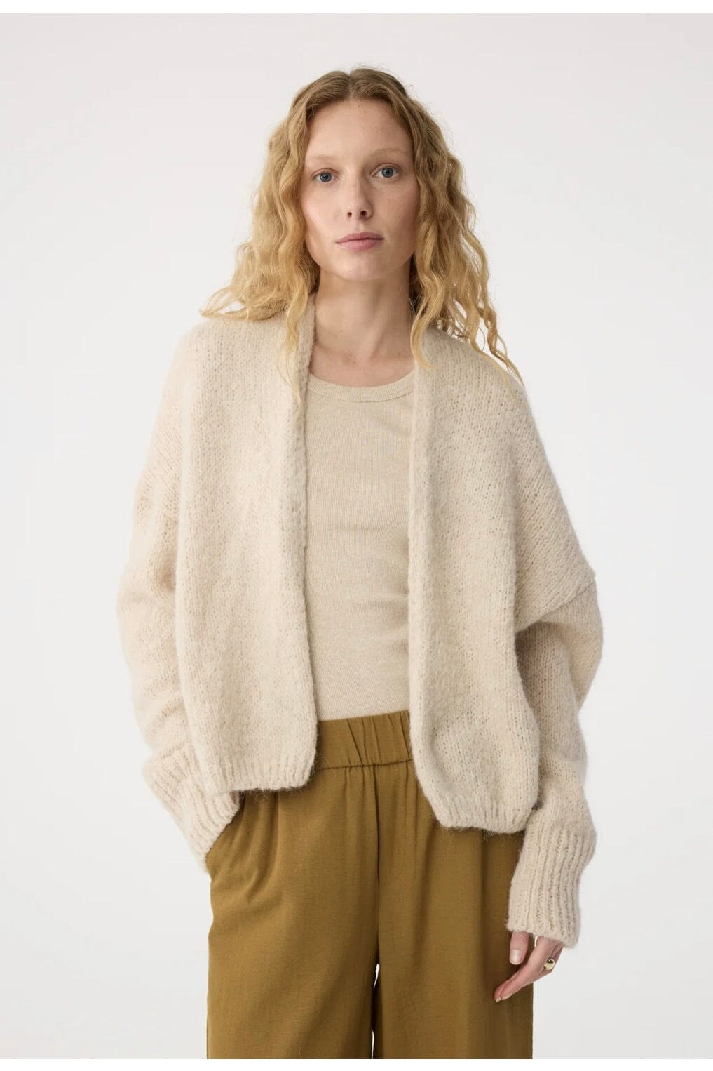KNIT TED Kuscheljacke "BECKY" sand