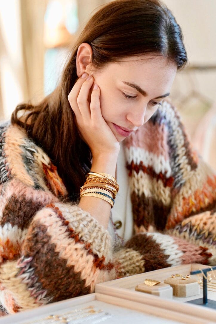 E WITH LOVE Handknit jacket "INAYA" mix color