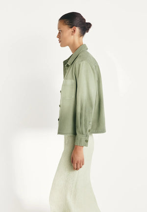 MASSCOB Baumwollhemdjacke "CONNILS" oliv