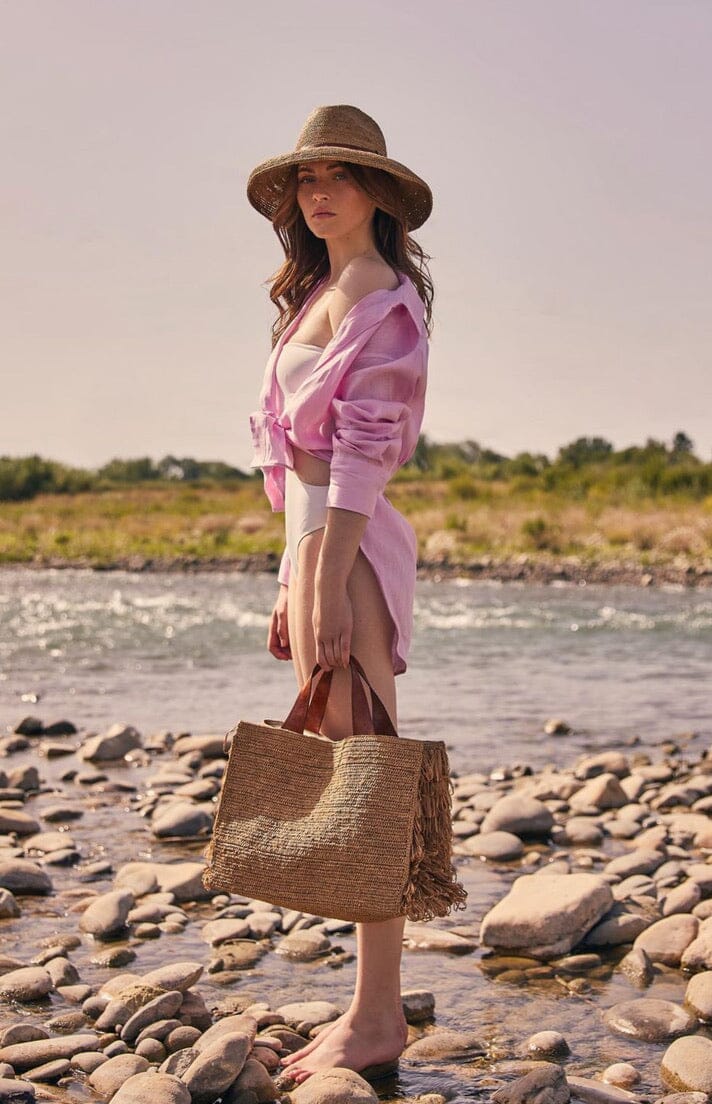 IBELIV "ONJA" Raffiatasche natural