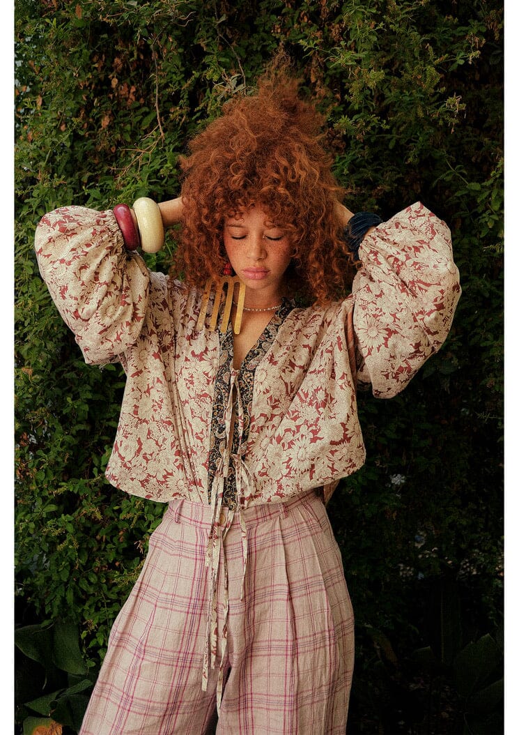 CLARAMONTE cotton blouse "Nina" patch black