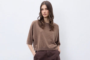 NOTSHY cashmere sweater "TINI" beige chiné