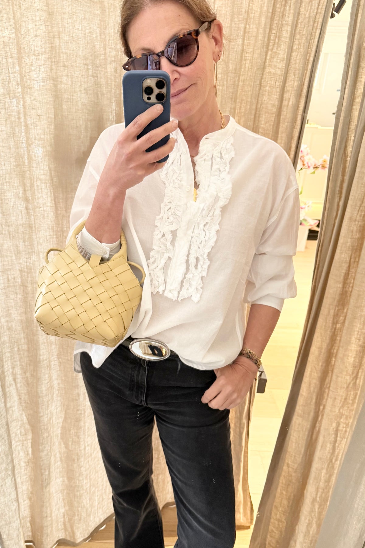 SOSUE Baumwollbluse "Bruna" weiss