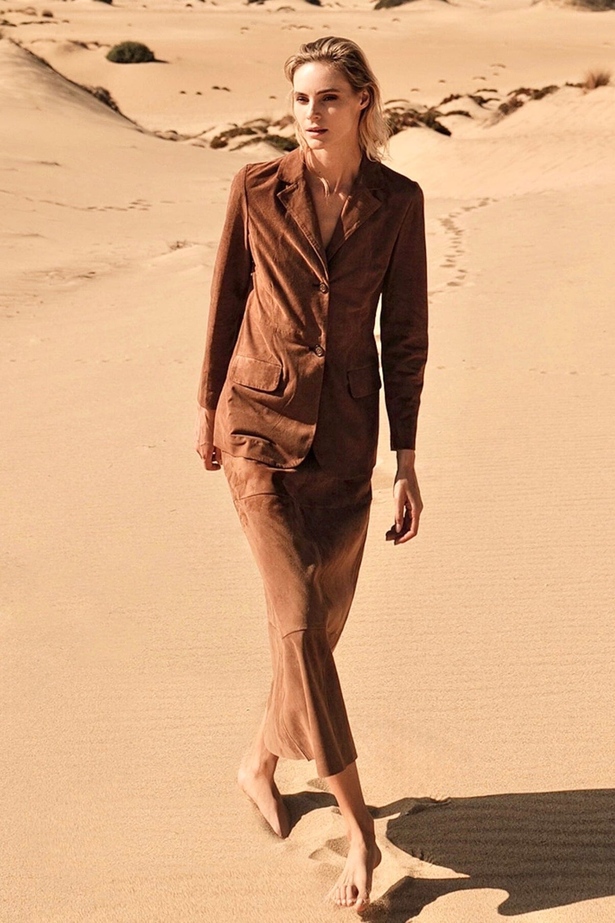 VIA MASINI Velourcord Jupe "CARA" chocolat