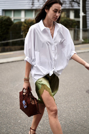 MES DEMOISELLES Seidenjupe "ERANU" green