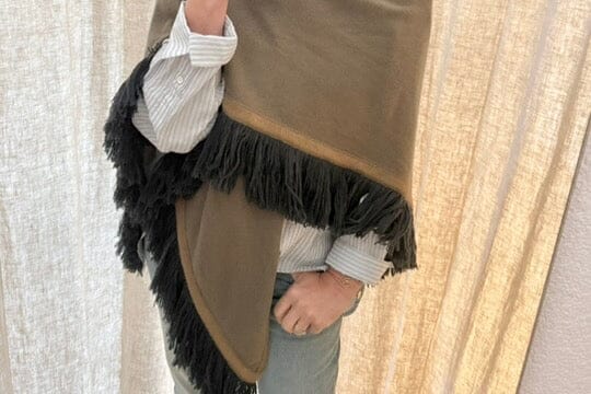Choice by Réjane Rosenberger Cashmere Poncho multi taupe