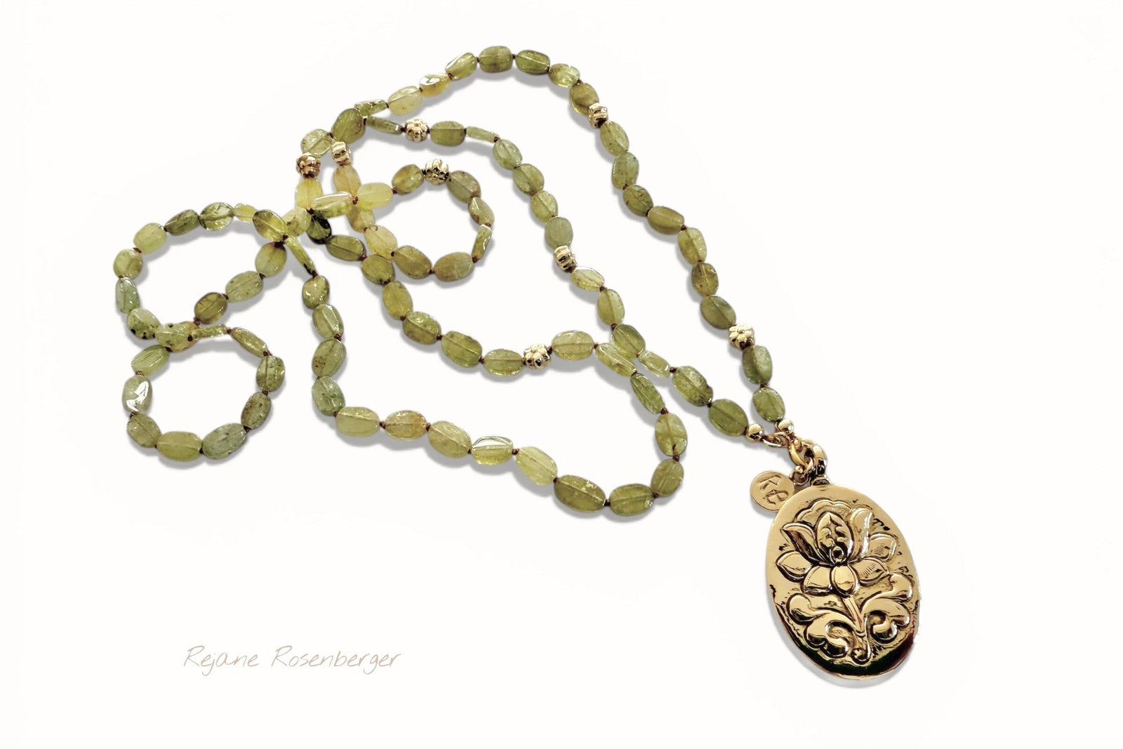 REJANE ROSENBERGER DESIGN Peridotkette "Lotus" oval