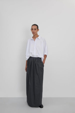 FFC Baumwollblend Oversized Hemd "1030" weiss