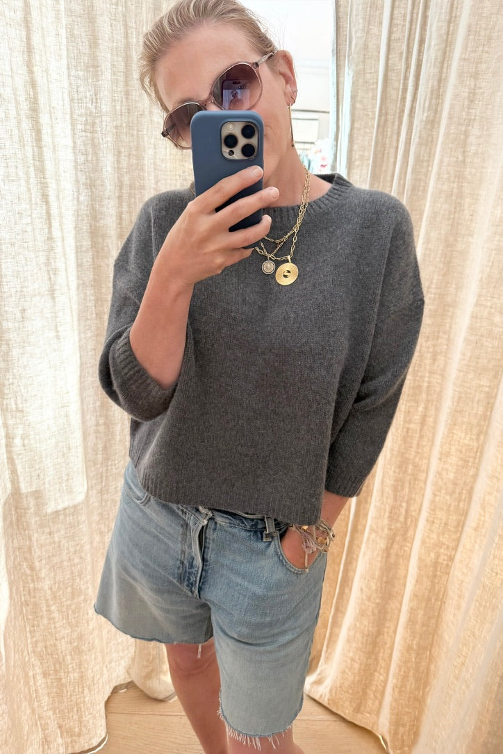 FFC Cashmere/Wool Sweater "Eden" anthra méliert