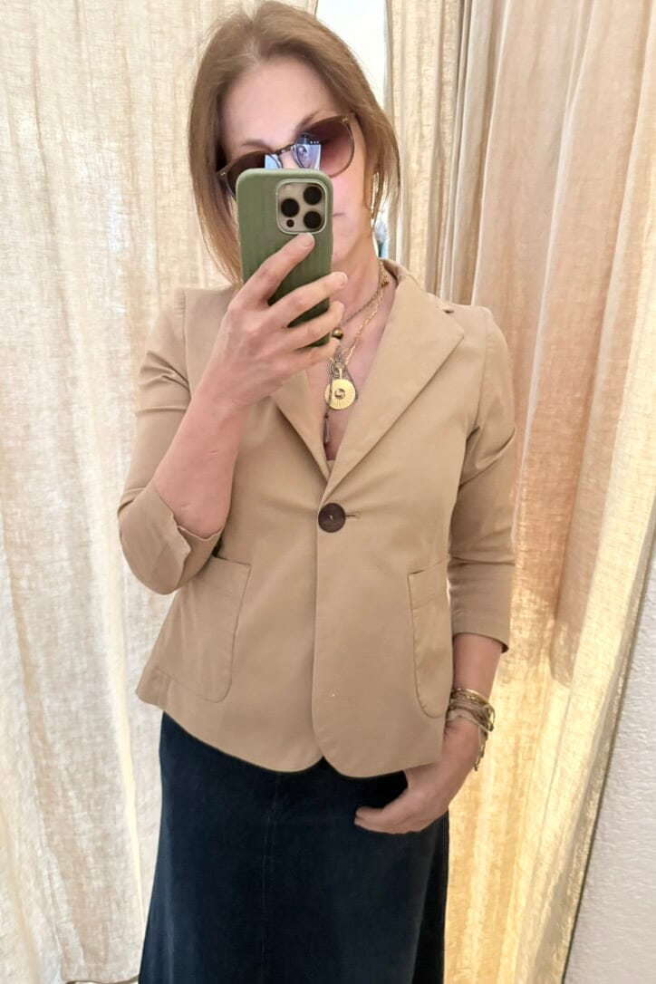 VIA MASINI Cotton Blazer "GIA" beige