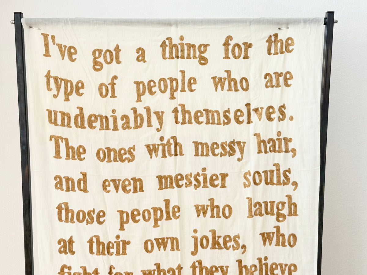 KARIEN BELLE Pashmina "POETRY" ecru