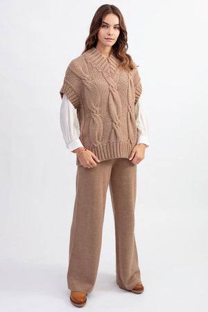 VIA MASINI Strickhose "Lia" caramel