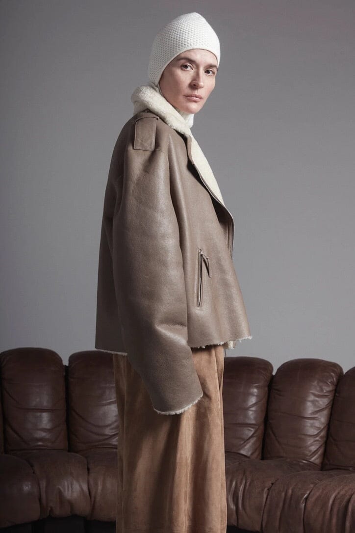 UTZON Shearlingjacke "JUIN" natural