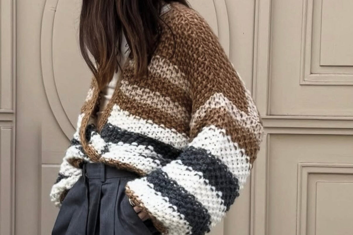 MAIAMI short sleeve cardigan "ALPACA" beige