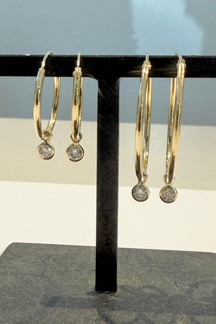 REJANE ROSENBERGER DESIGN Creolen "DIAMONDS" vergoldet