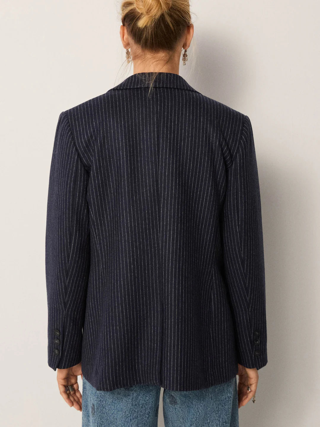 MAISON HOTEL Woolmix Blazer "JACKIE" navy stripe