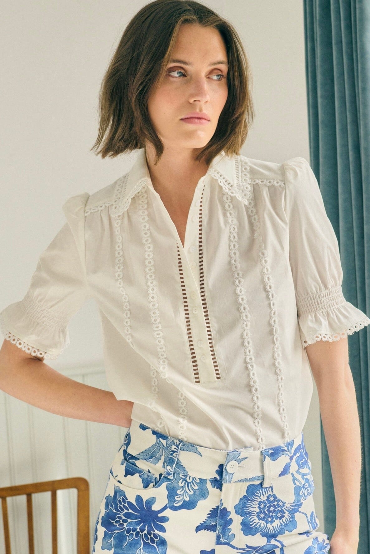 DEA KUDIBAL cotton blouse "DARADEA" natural white