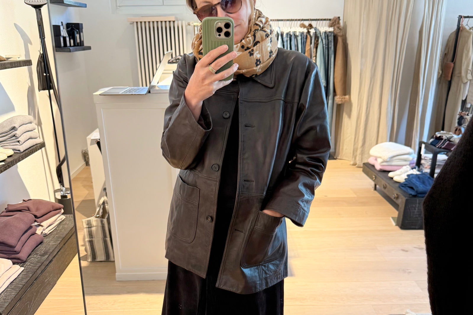 SEA NEW YORK Lederjacke "LENOIR" chocolat