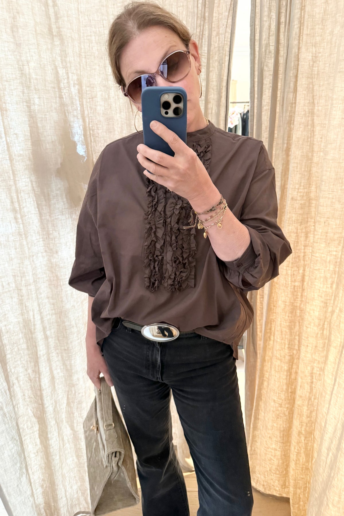 SOSUE cotton blouse "Antonia" slim white