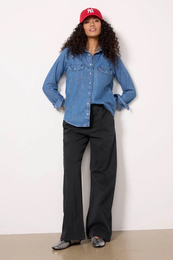 VELVET Baumwollhosen "NAYA04" schwarz