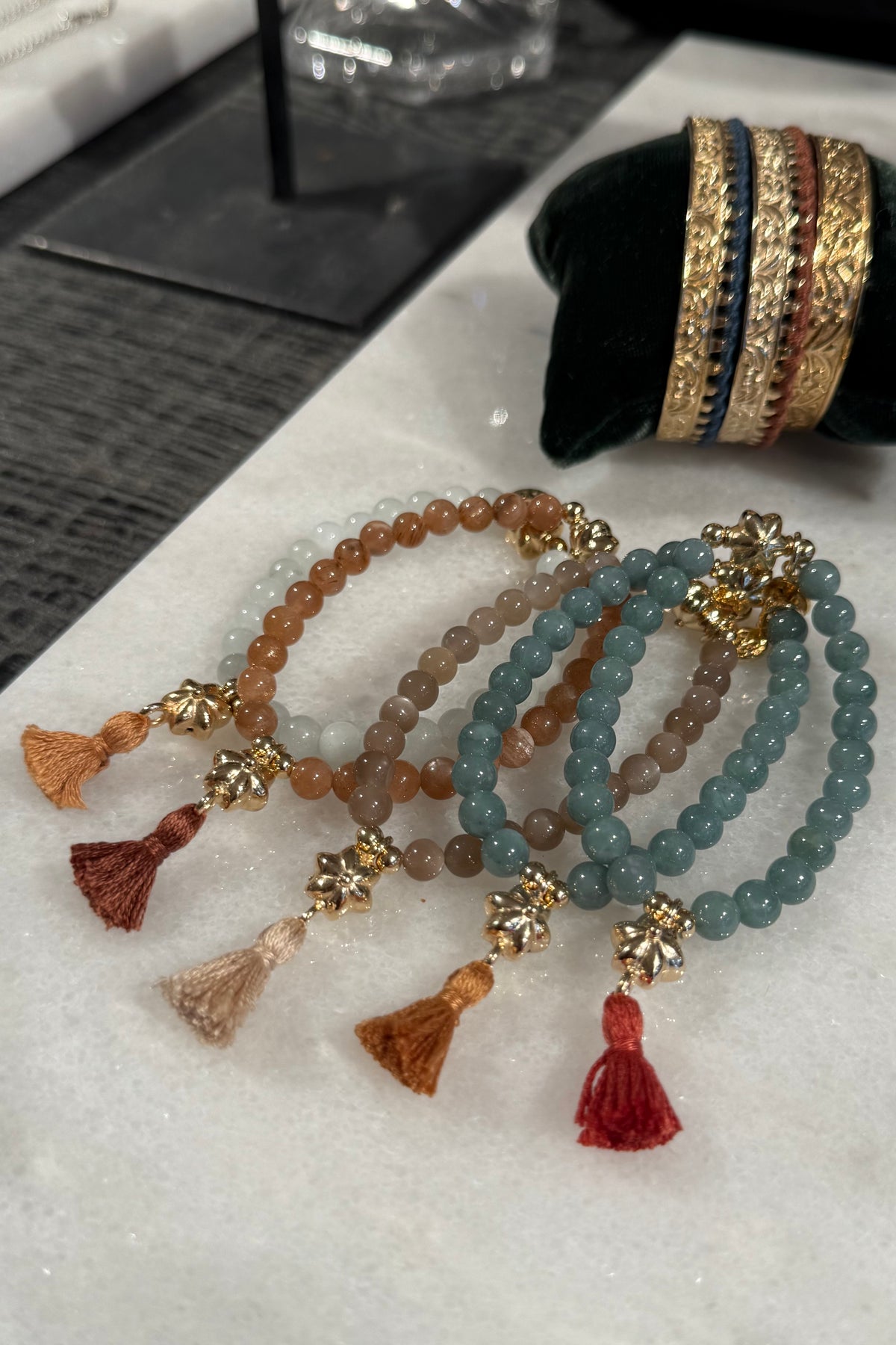 REJANE ROSENBERGER DESIGN Steinarmband "Classic" Jade aqua