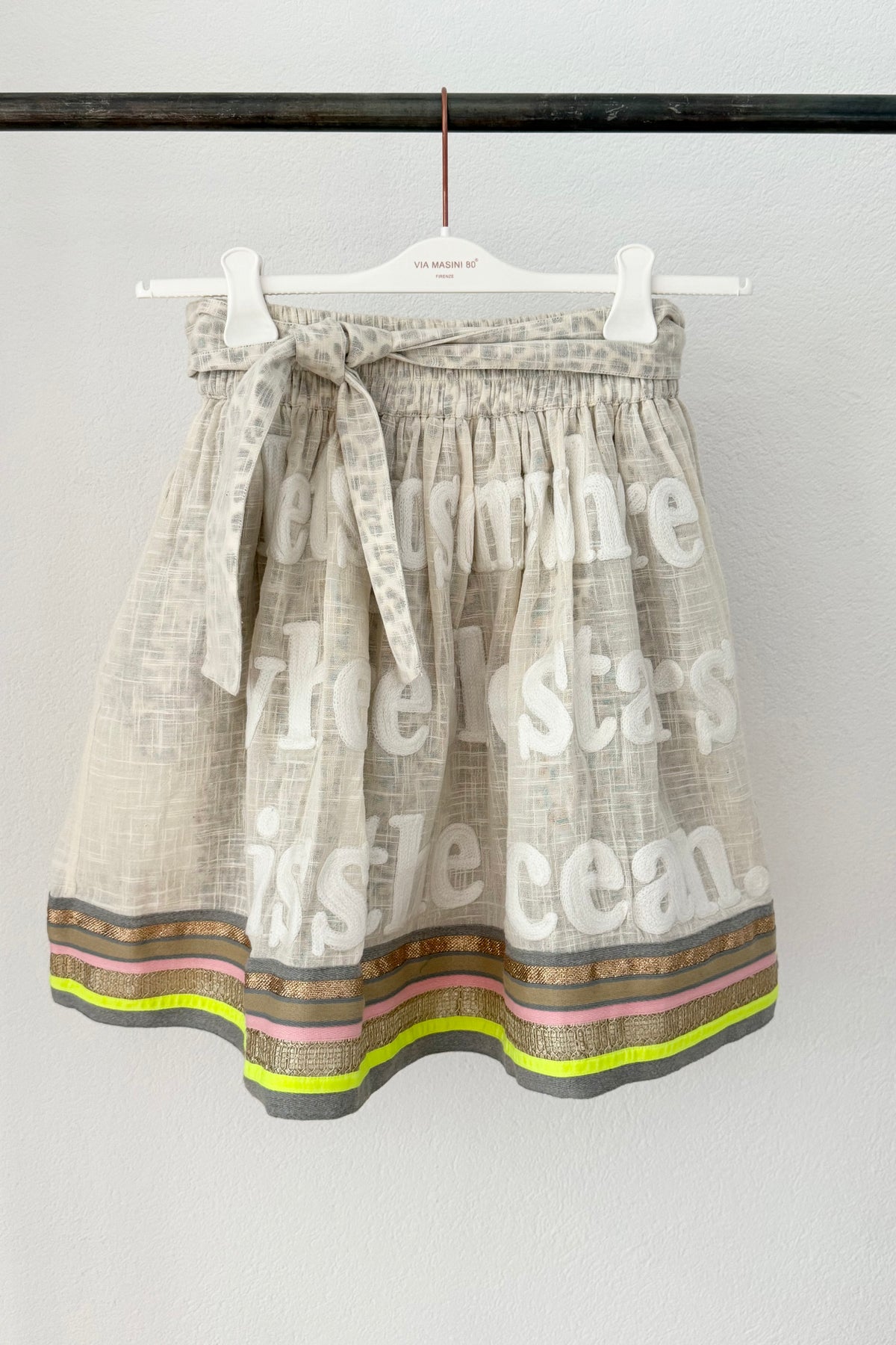 KARIEN BELLE Mini Skirt "POETRY" off-white