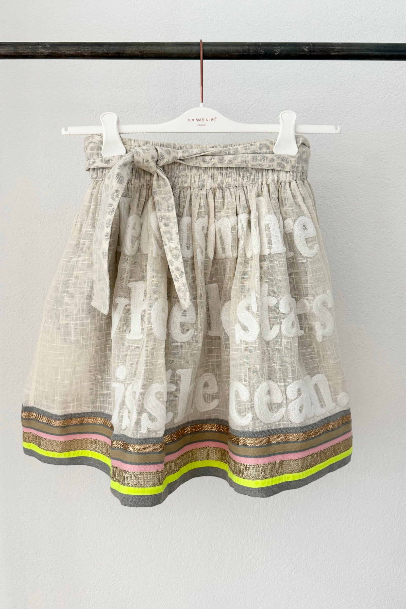 KARIEN BELLE Mini Skirt "POETRY" off-white